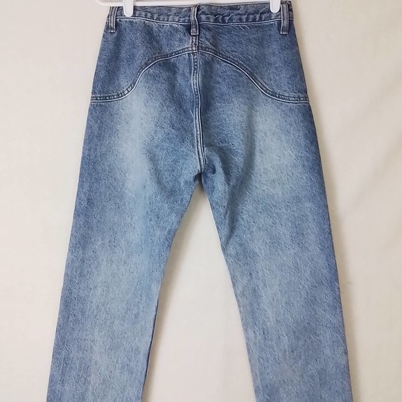 Brandy‎ Melville J Galt Mid Rise Button Fly Jeans Size Small in Med Wash Denim - Picture 11 of 14